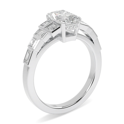 Blacklock Force collection 1.00cts Diamond engagement ring in Platinum — detail view