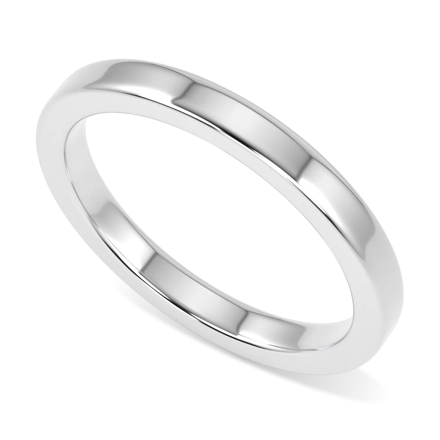 Blacklock Force 2mm wedding band in Platinum