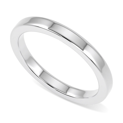 Blacklock Force 2mm wedding band in Platinum