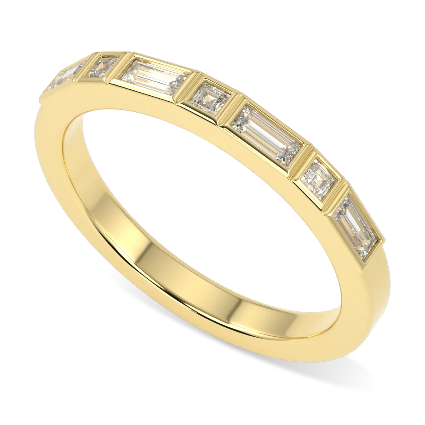 18ct Yellow Gold 0.28cts Diamond wedding band from Blacklock's Force collection