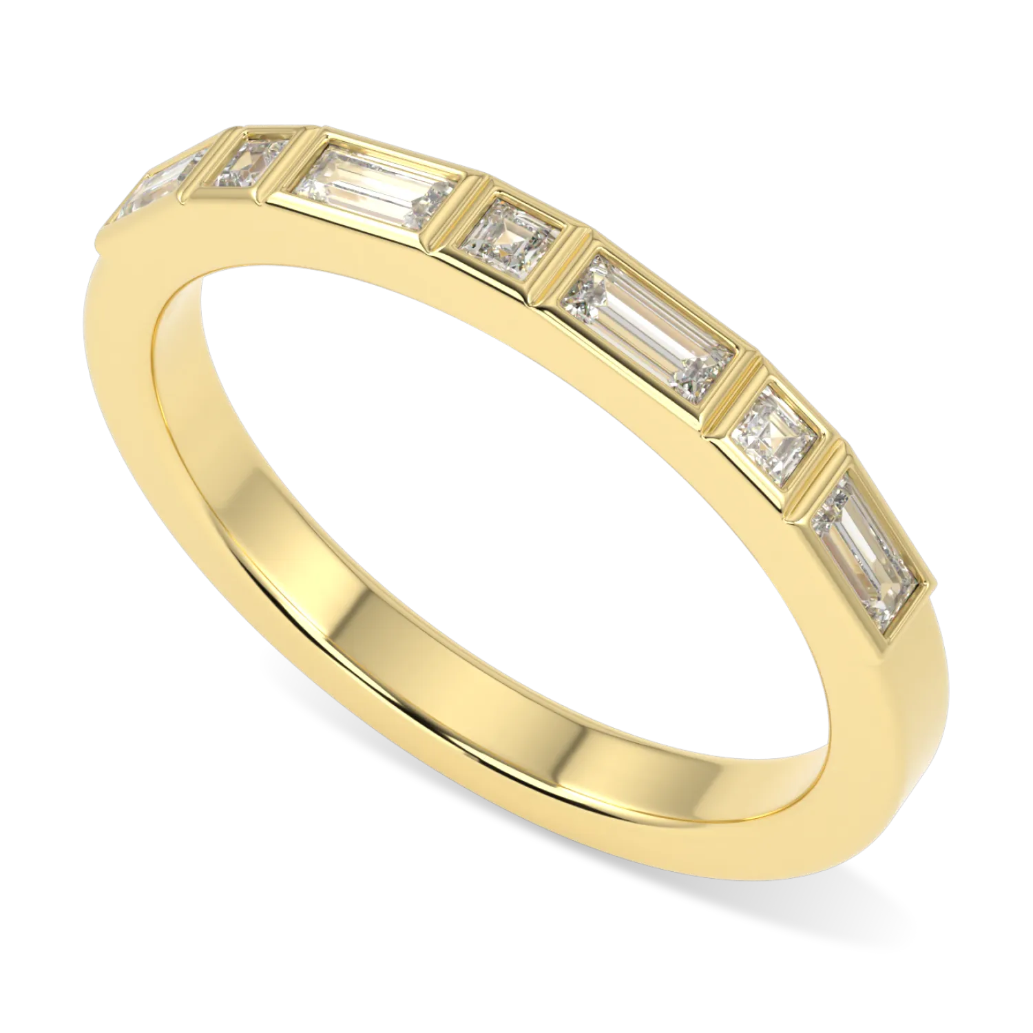 18ct Yellow Gold 0.28cts Diamond wedding band from Blacklock's Force collection