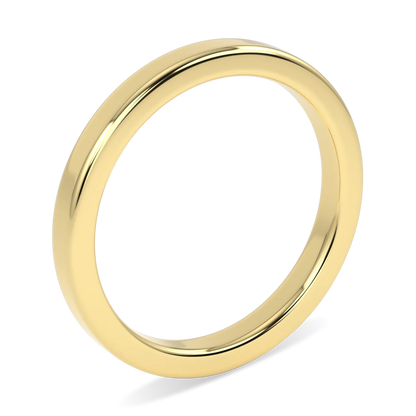 Handcrafted 2mm wedding band by Blacklock, Force collection — side view