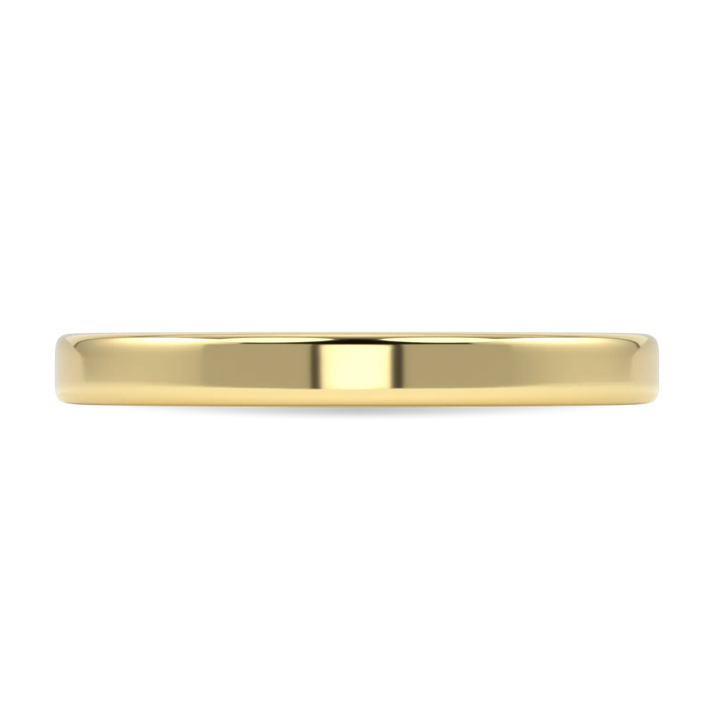 18ct Yellow Gold 2mm Wedding Band by Blacklock Jewellery, Force collection — detail view