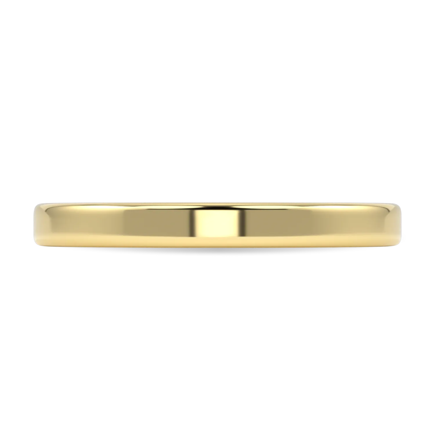 18ct Yellow Gold 2mm Wedding Band by Blacklock Jewellery, Force collection — detail view