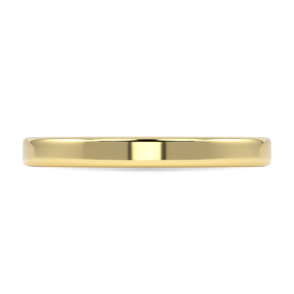 18ct Yellow Gold 2mm Wedding Band by Blacklock Jewellery, Force collection — detail view