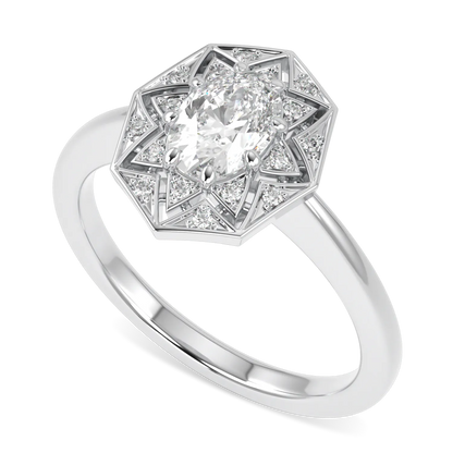 Hawthorn collection 0.50cts oval diamond engagement ring set in Platinum, Blacklock Jewellery