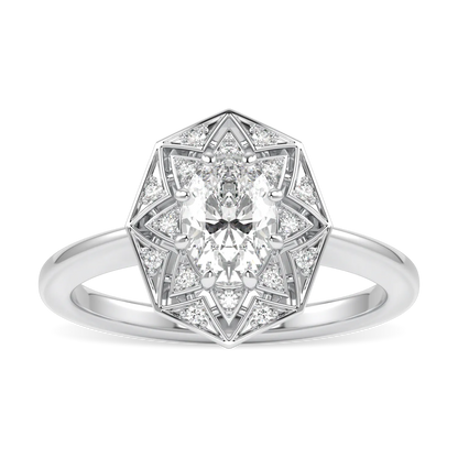Handcrafted Platinum 0.50cts Diamond engagement ring by Blacklock, Hawthorn collection — side view