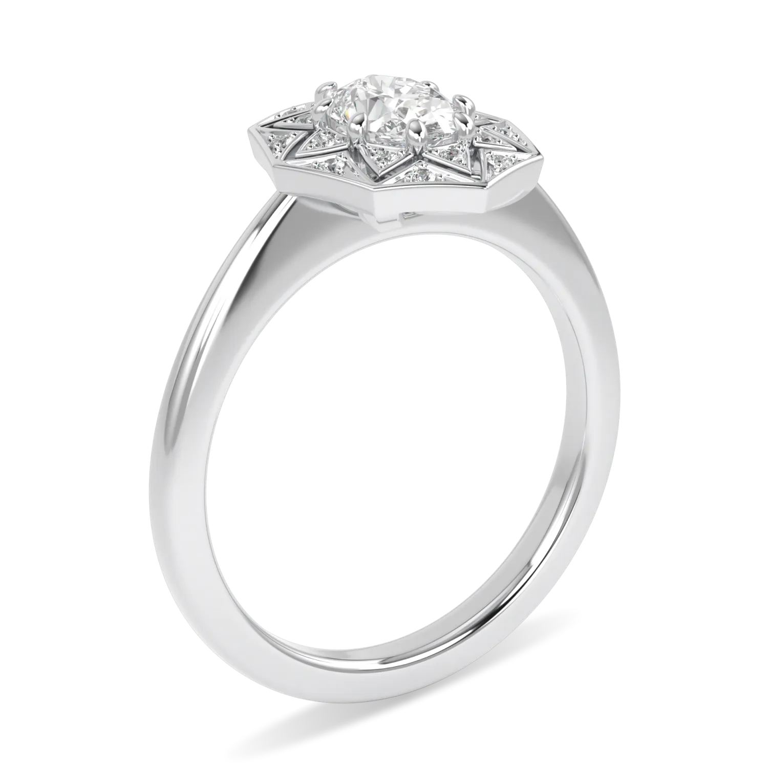 Platinum Oval Diamond Engagement Ring 0.50cts by Blacklock Jewellery, Hawthorn collection — detail view