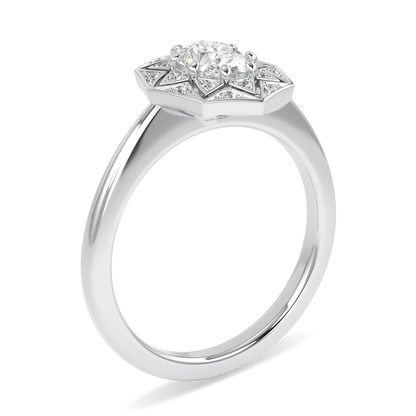 Platinum Oval Diamond Engagement Ring 0.50cts by Blacklock Jewellery, Hawthorn collection — detail view