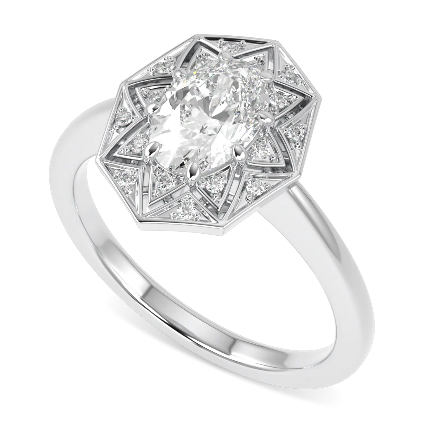 Platinum 1.00cts Oval Diamond engagement ring from Blacklock's Hawthorn collection