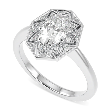Platinum 1.00cts Oval Diamond engagement ring from Blacklock's Hawthorn collection