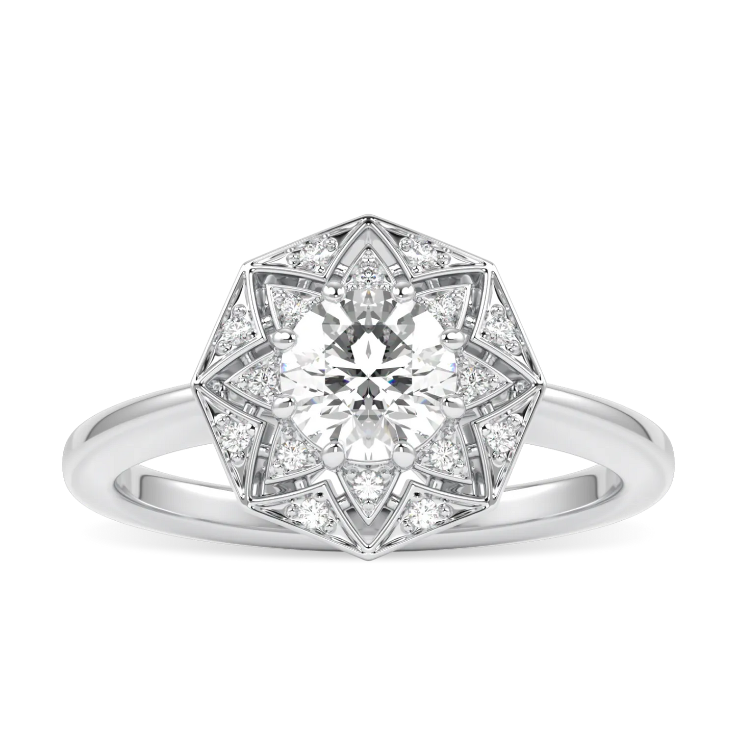 Platinum 0.50cts Diamond engagement ring from Blacklock's Hawthorn collection — side view