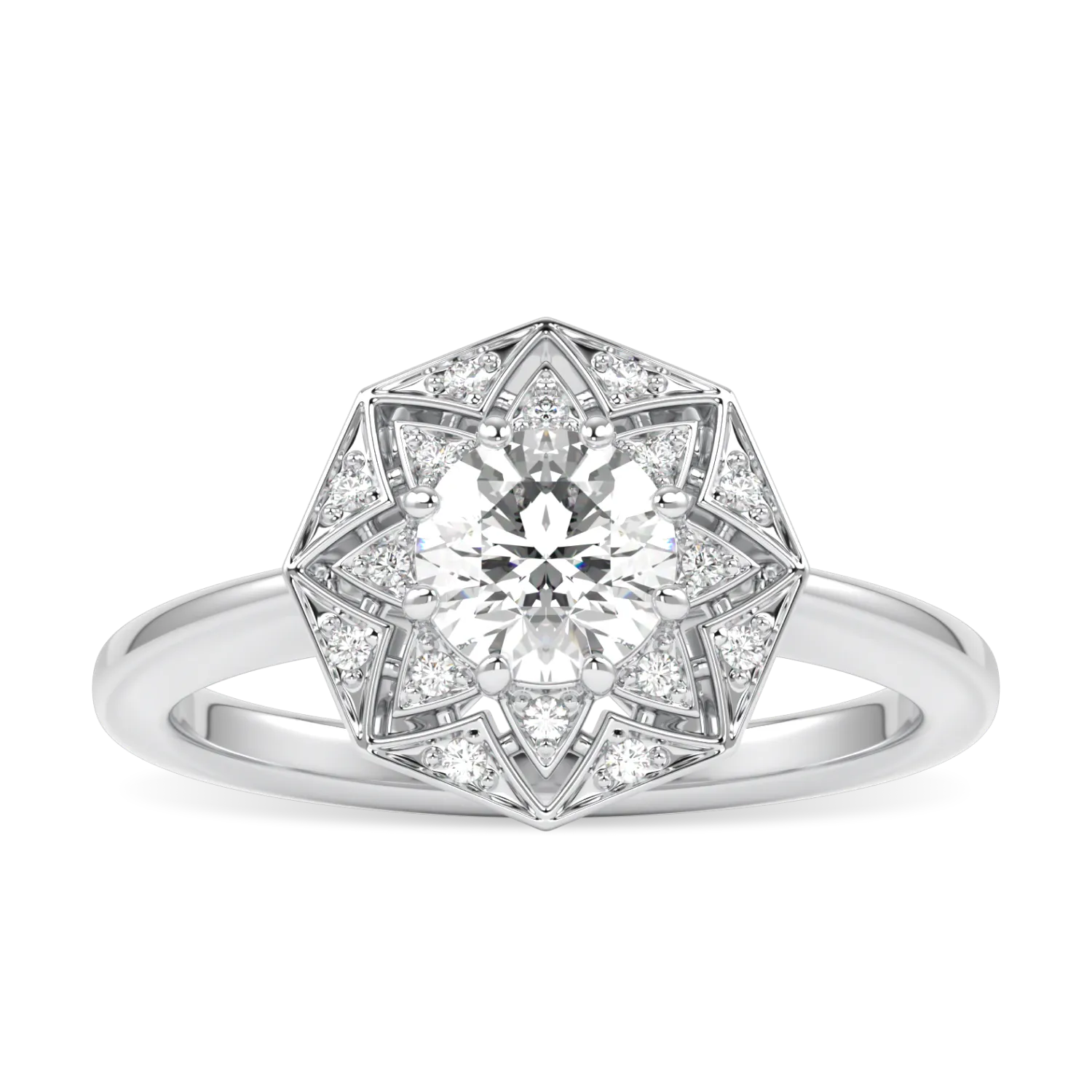 Platinum 0.50cts Diamond engagement ring from Blacklock's Hawthorn collection — side view