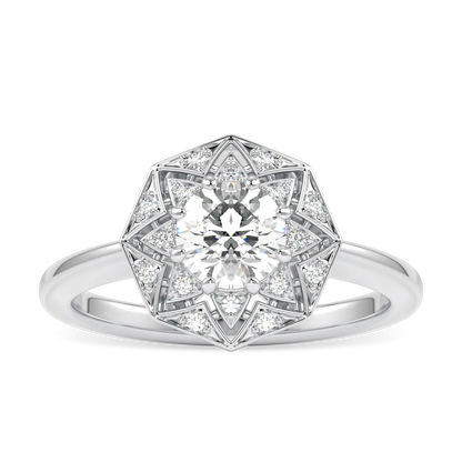 Platinum 0.50cts Diamond engagement ring from Blacklock's Hawthorn collection — side view