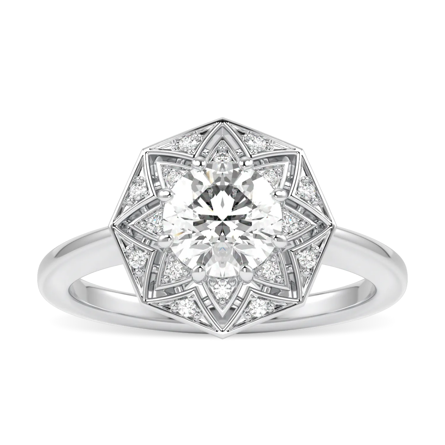 Blacklock Hawthorn 0.70cts Diamond engagement ring in Platinum — side view