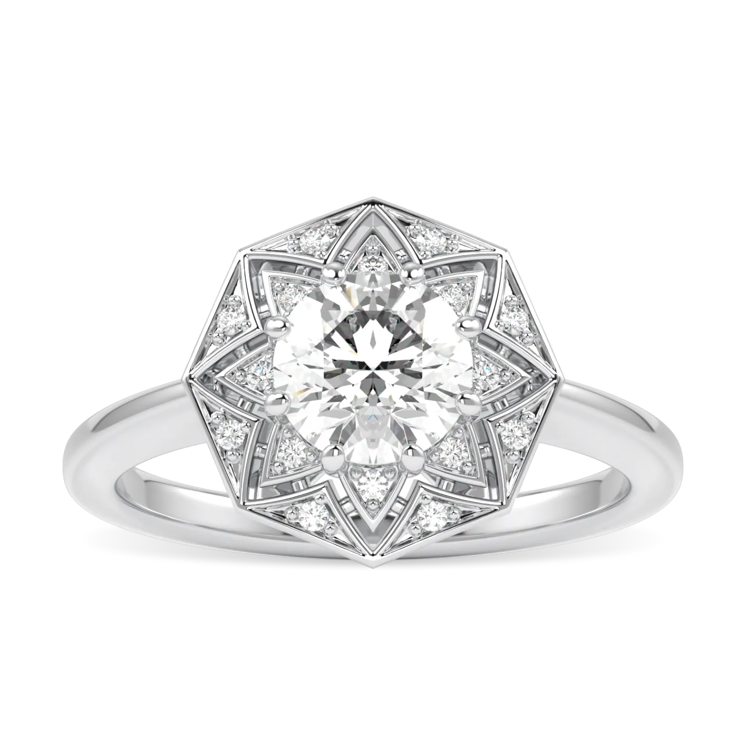 Blacklock Hawthorn 0.70cts Diamond engagement ring in Platinum — side view
