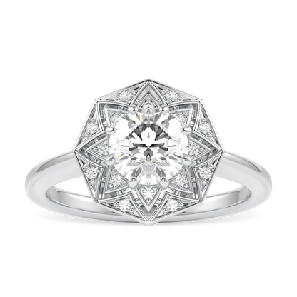 Blacklock Hawthorn 0.70cts Diamond engagement ring in Platinum — side view