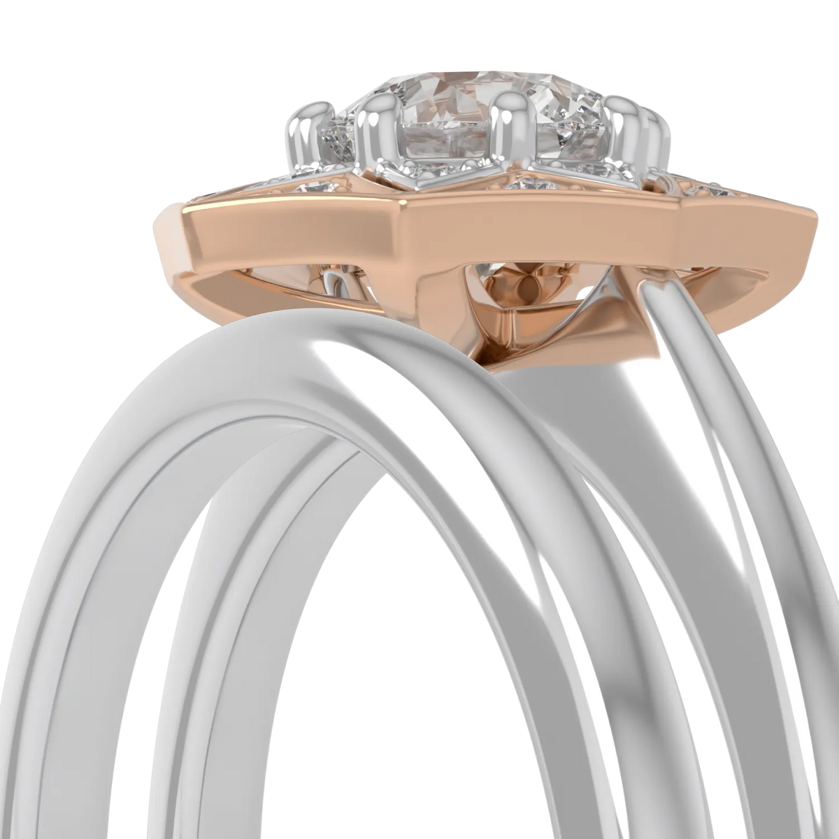 Blacklock Hawthorn wedding band in Platinum — view with matching engagement ring
