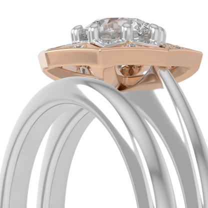 Blacklock Hawthorn wedding band in Platinum — view with matching engagement ring