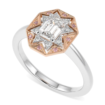 Hawthorn collection 0.50cts diamond engagement ring set in Platinum and Rose Gold, Blacklock Jewellery