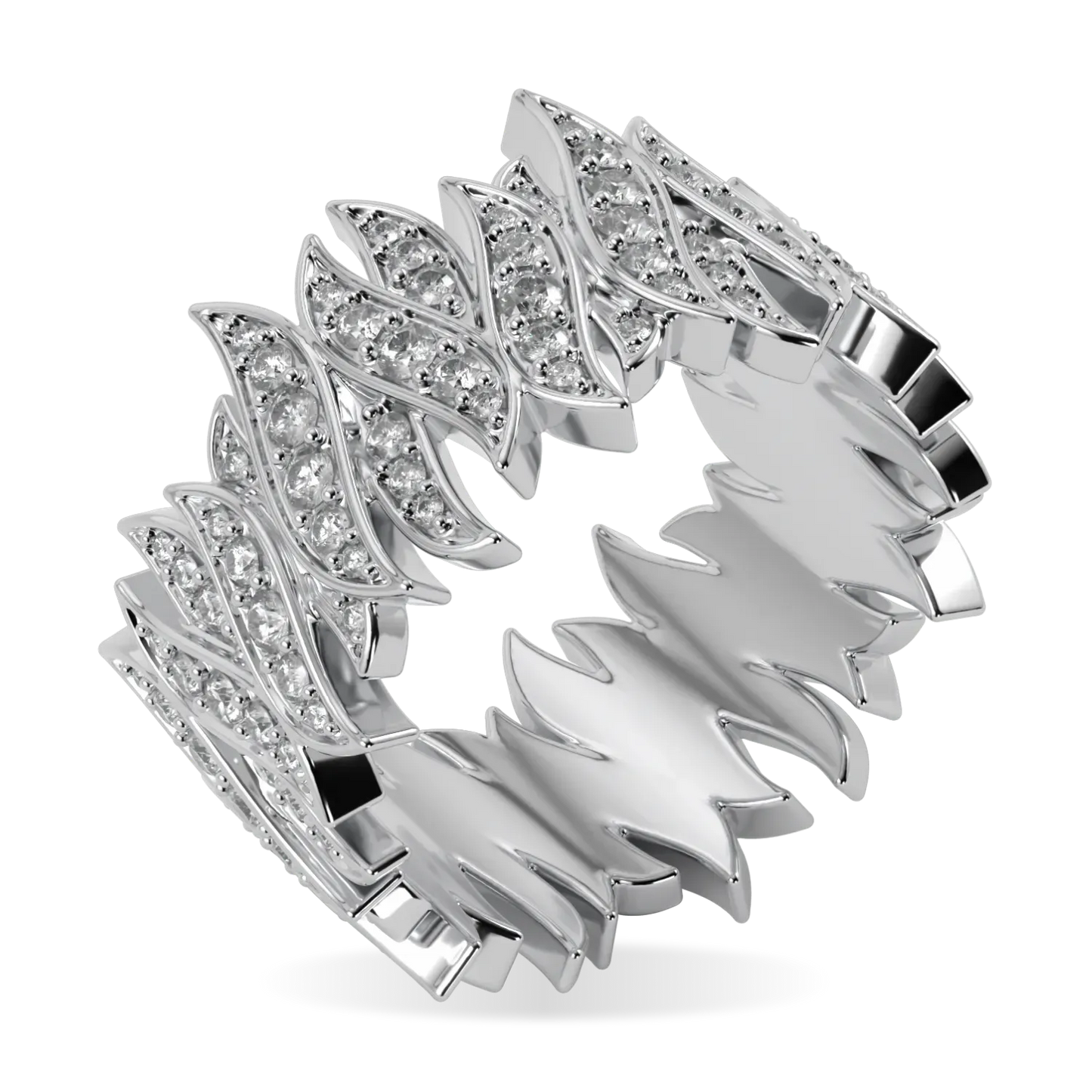 Inferno Diamond Rondel / Band by Blacklock Jewellery, High Jewellery collection — side view