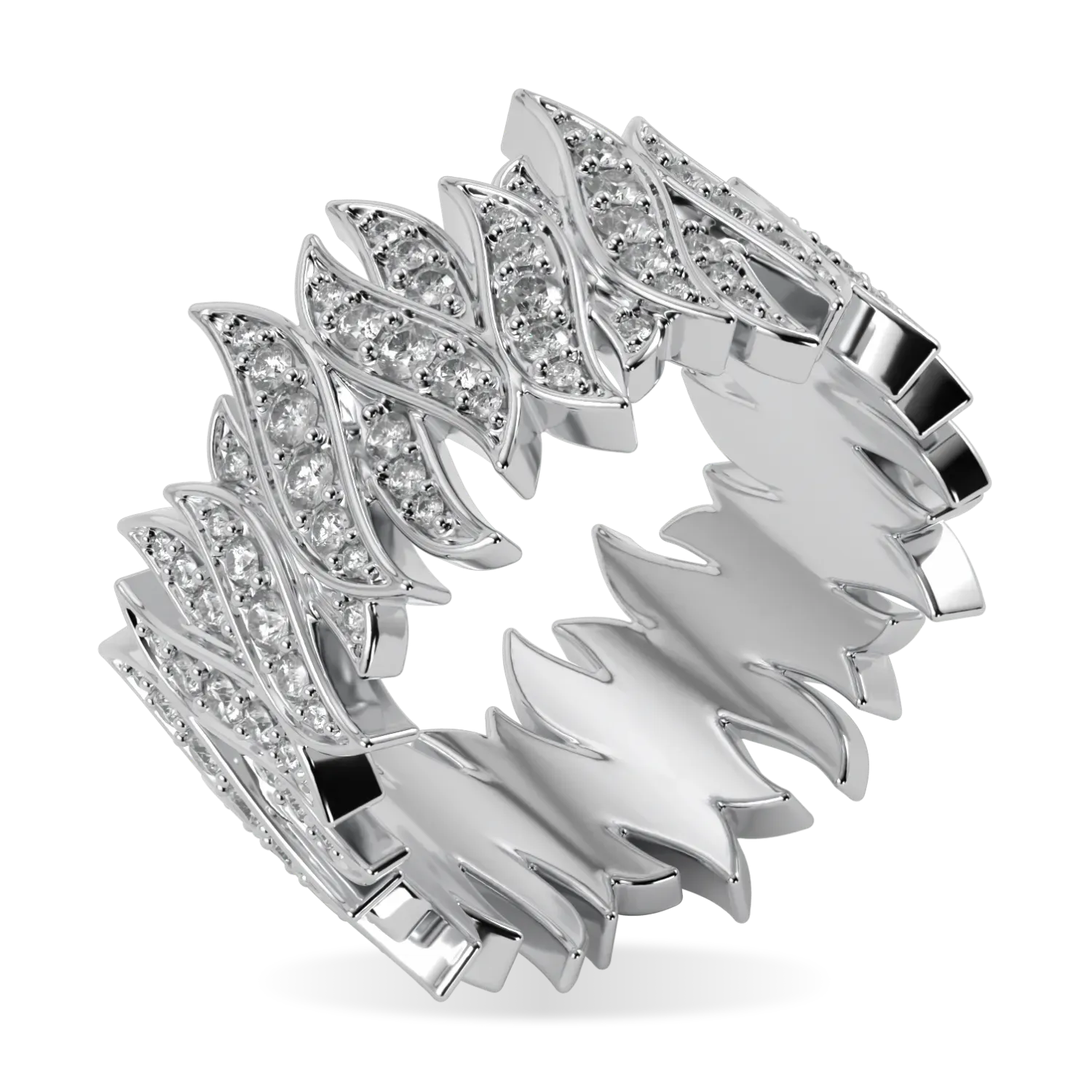 Inferno Diamond Rondel / Band by Blacklock Jewellery, High Jewellery collection — side view