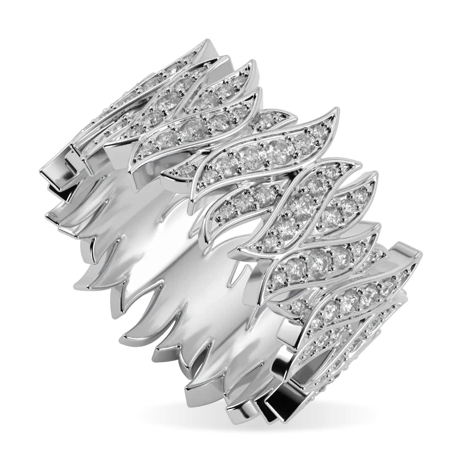 Blacklock High Jewellery collection Inferno Diamond band in Platinum — detail view