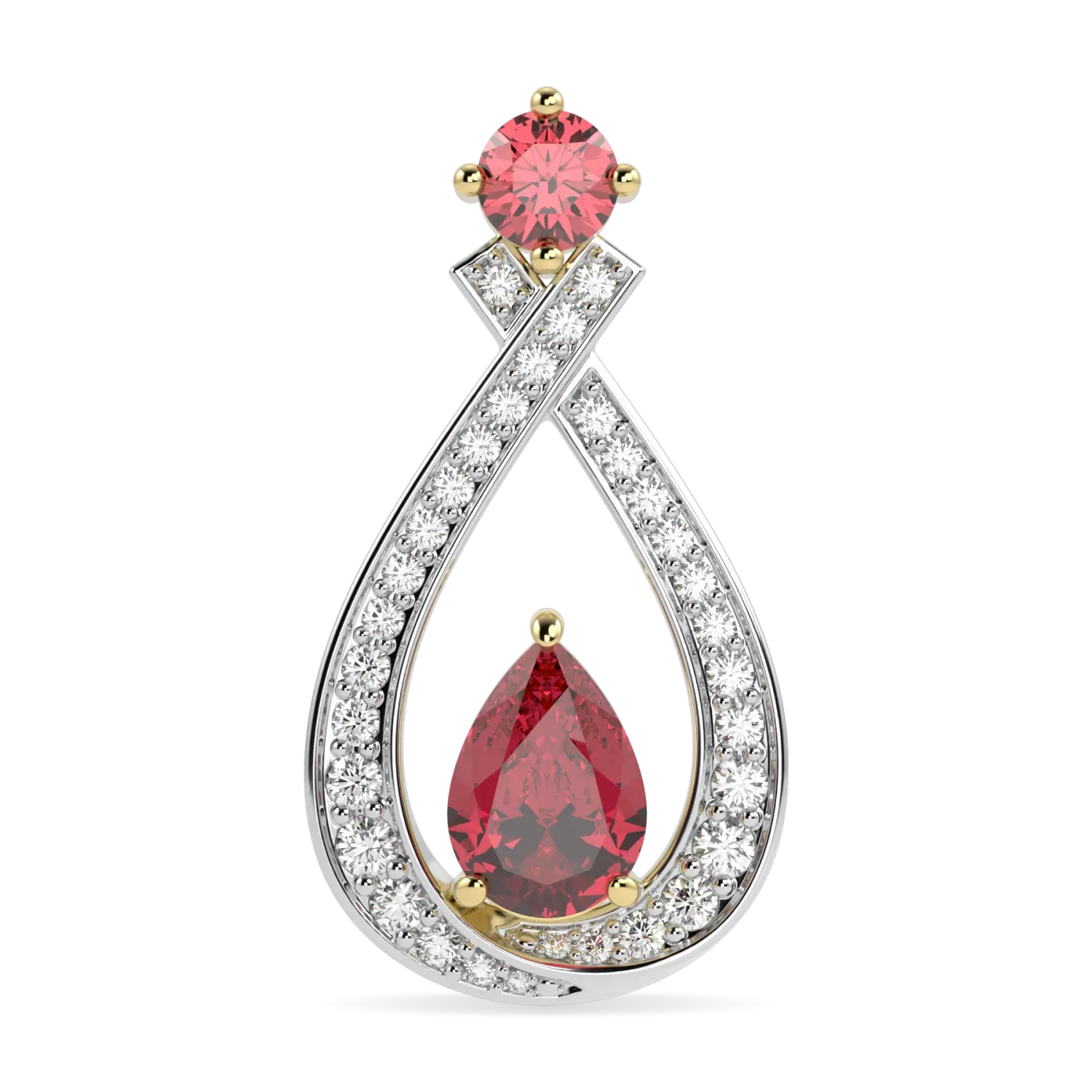 Infinity Ruby Diamond Earrings