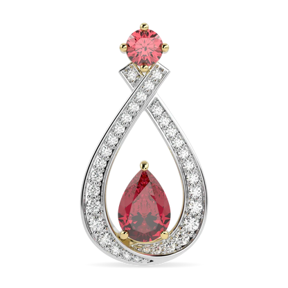 18ct White and Rose Gold Ruby and Diamond earrings from Blacklock's High Jewellery collection