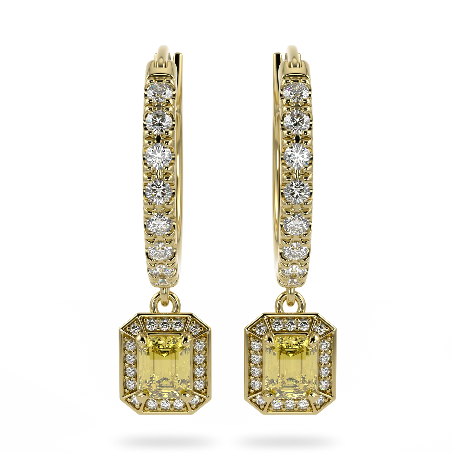 IWD25 Empower Yellow Gold Heritage Citrine Drop Earrings by Blacklock Jewellery, Empower collection