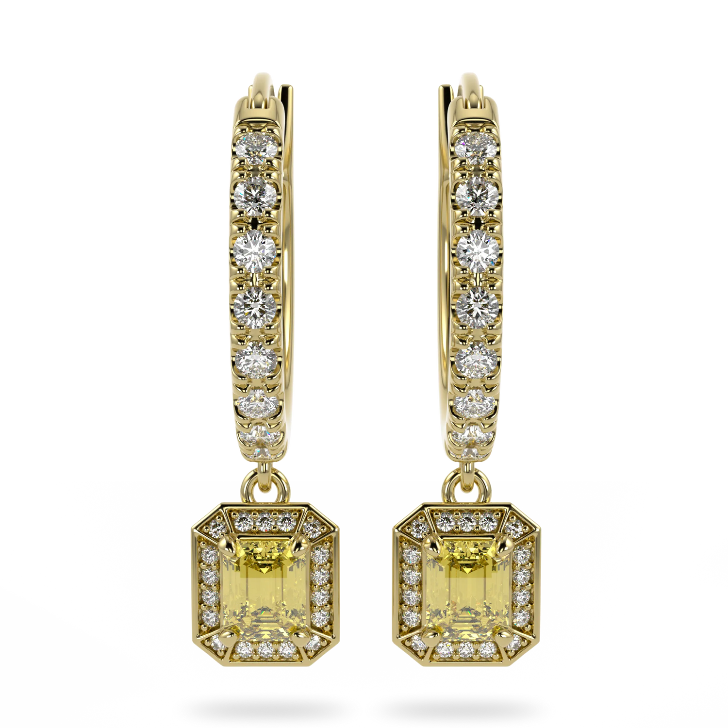 IWD25 Empower Yellow Gold Heritage Citrine Drop Earrings by Blacklock Jewellery, Empower collection