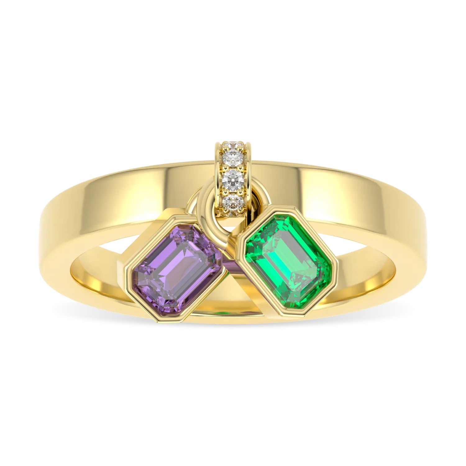 Blacklock Limited Edition IWD23 Empower collection ring in Yellow Gold — side view