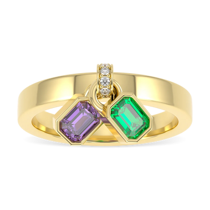 Blacklock Limited Edition IWD23 Empower collection ring in Yellow Gold — side view