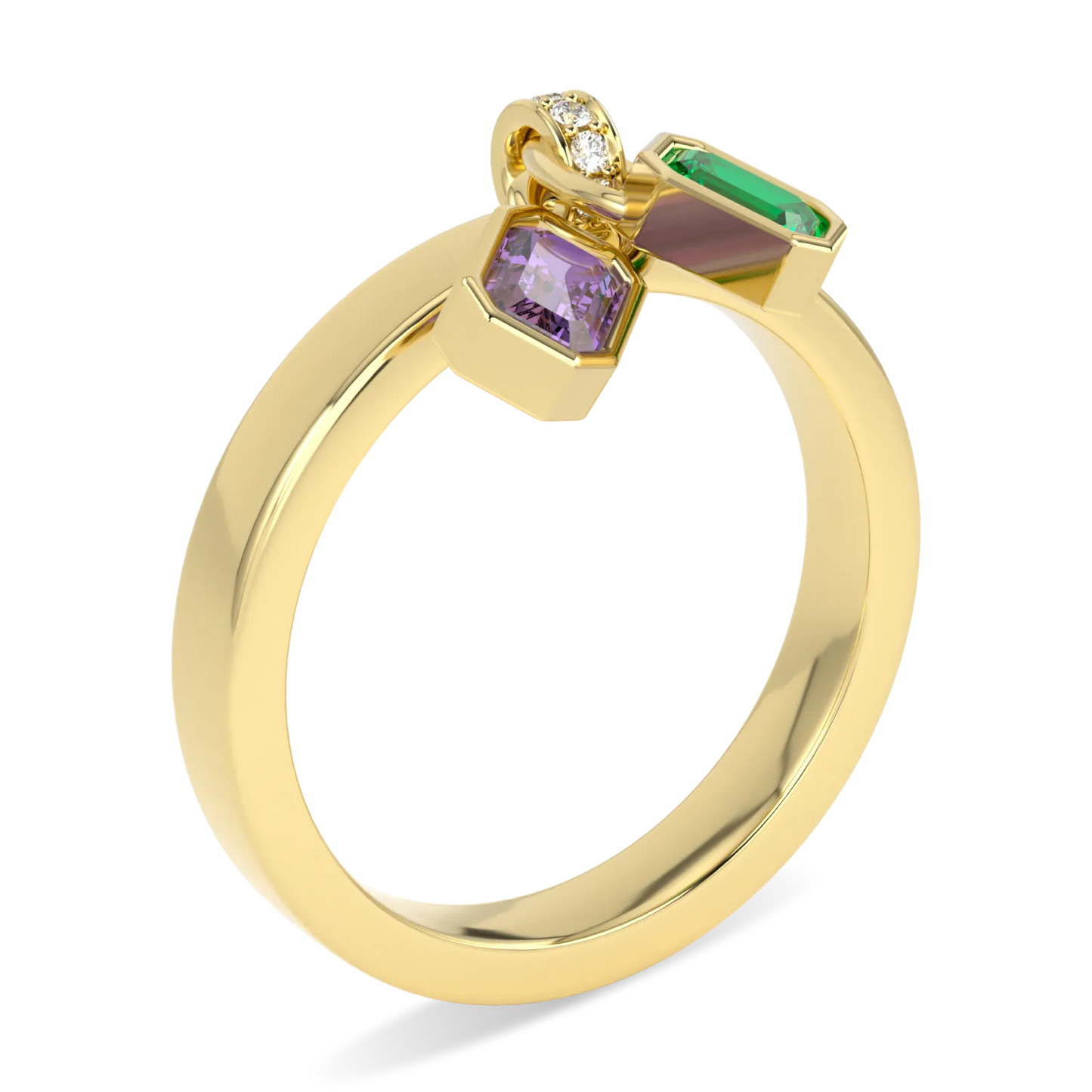Yellow Gold ring from Blacklock's IWD23 Empower collection Limited Edition — detail view