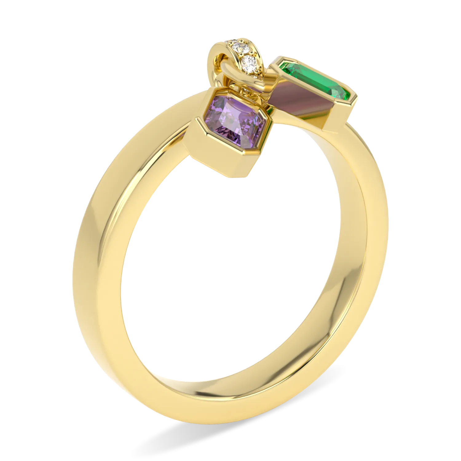 Yellow Gold ring from Blacklock's IWD23 Empower collection Limited Edition — detail view