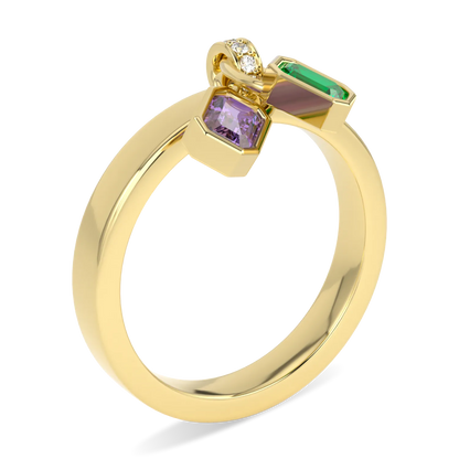 Yellow Gold ring from Blacklock's IWD23 Empower collection Limited Edition — detail view