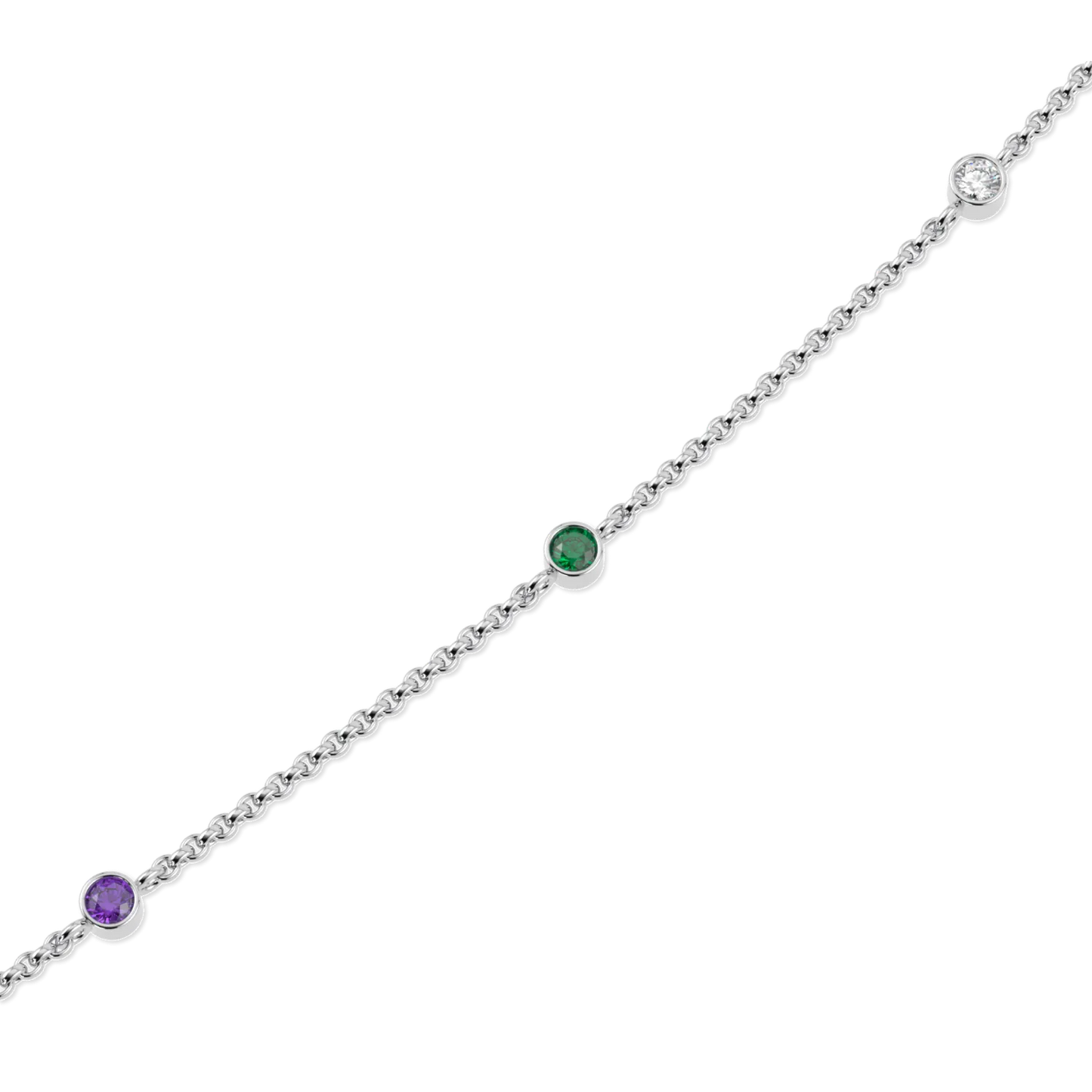 Handcrafted White Gold pendant with Diamond by Blacklock, Limited Edition IWD24 — detail view