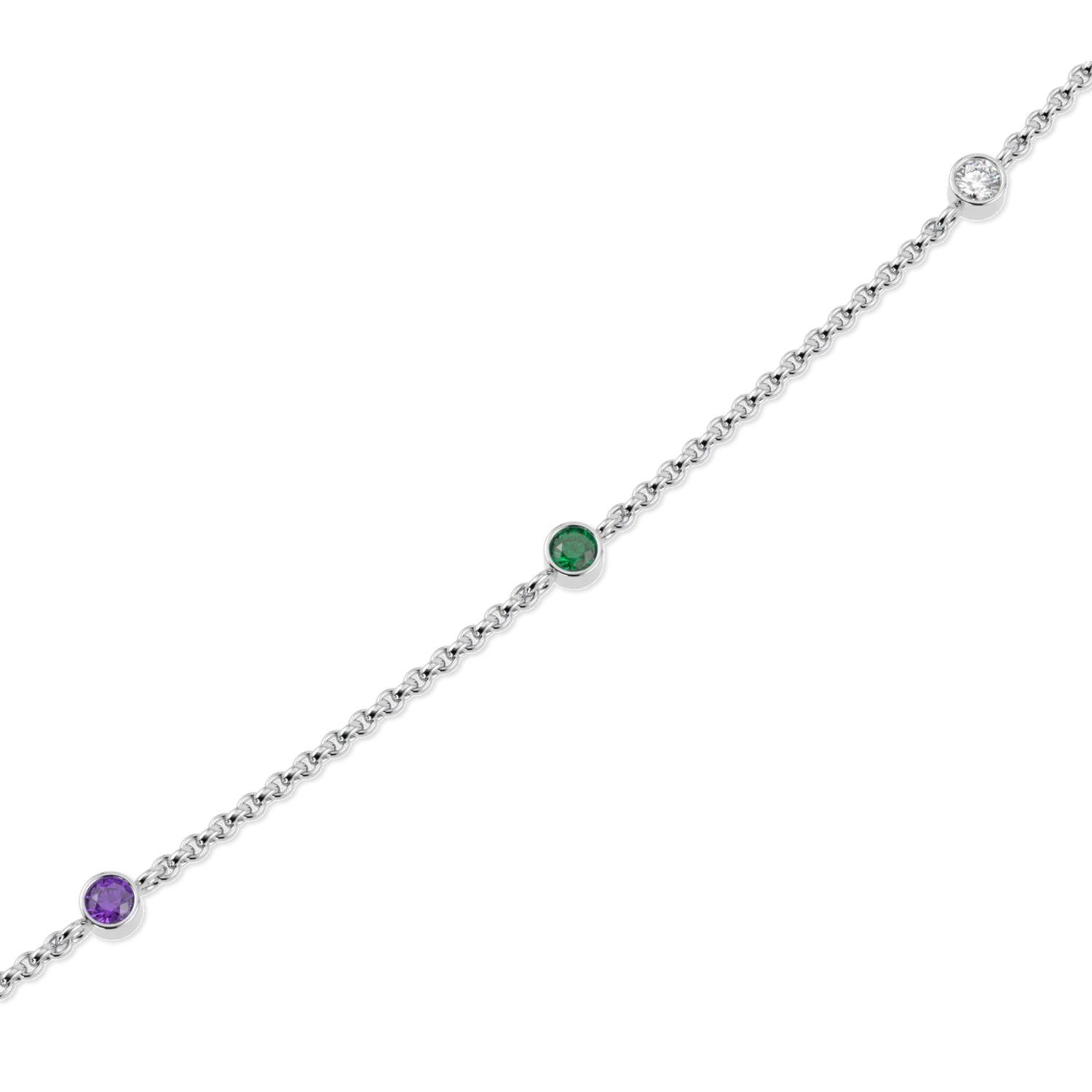 Handcrafted White Gold pendant with Diamond by Blacklock, Limited Edition IWD24 — detail view
