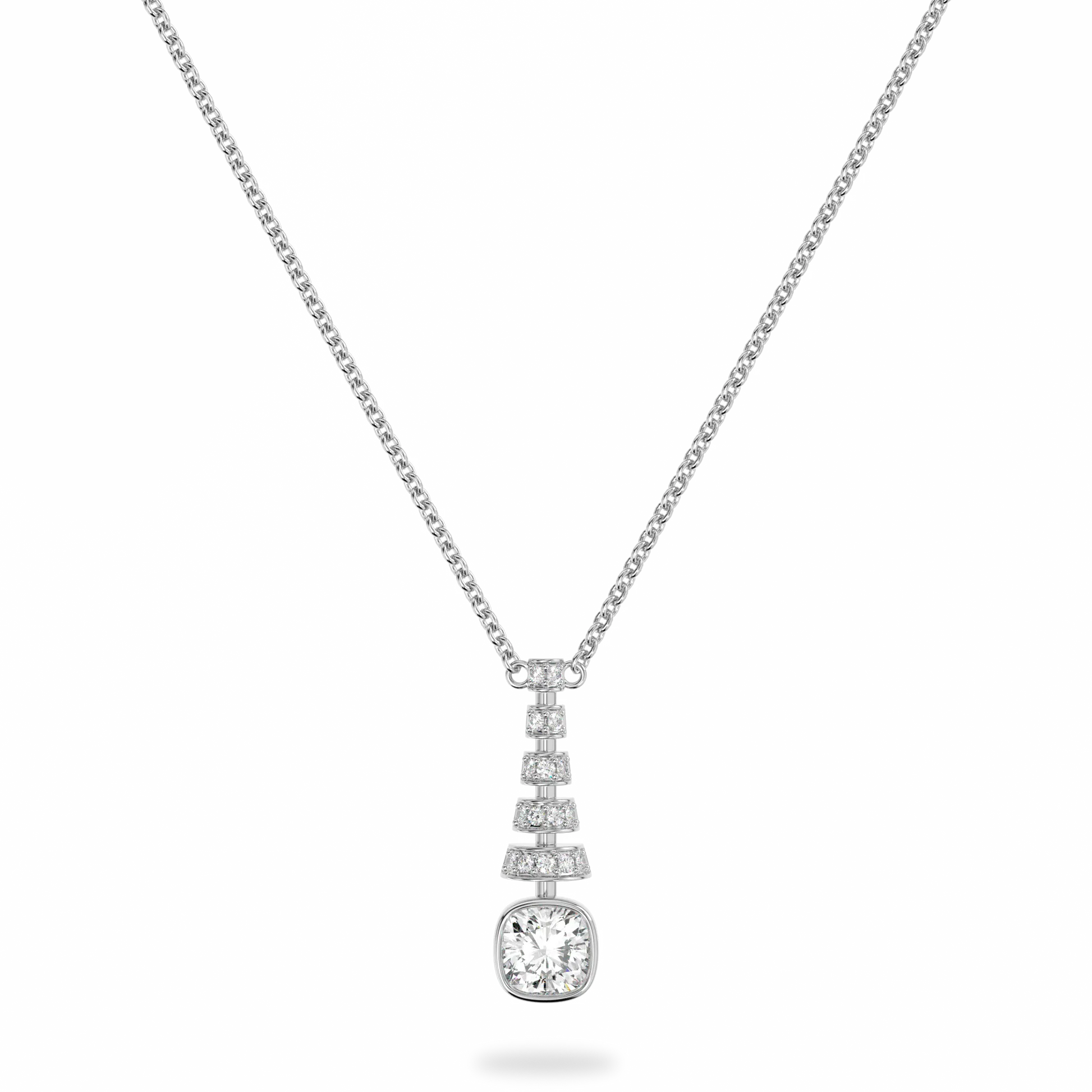 Blacklock Miami Deco pendant in Platinum with Diamond