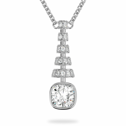 Platinum Diamond pendant from Blacklock's Miami Deco collection — side view