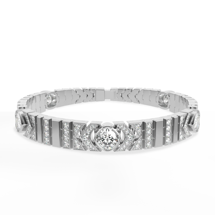 Miami Deco White Gold Diamond Bracelet