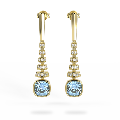 Yellow Gold Diamond drop earrings from Blacklock's Miami Deco collection