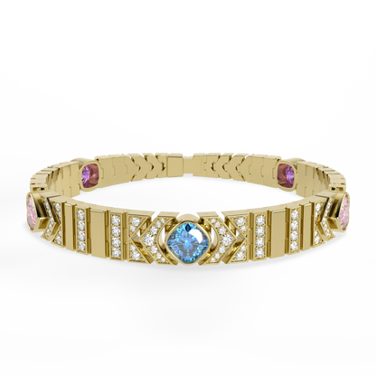Yellow Gold Diamond bracelet from Blacklock's Miami Deco collection