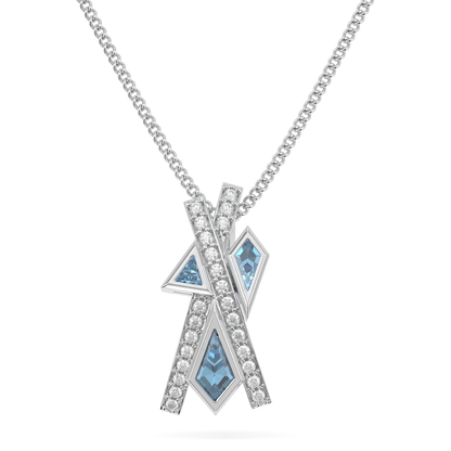 Aquamarine Diamond Pendant by Blacklock Jewellery, Neo collection