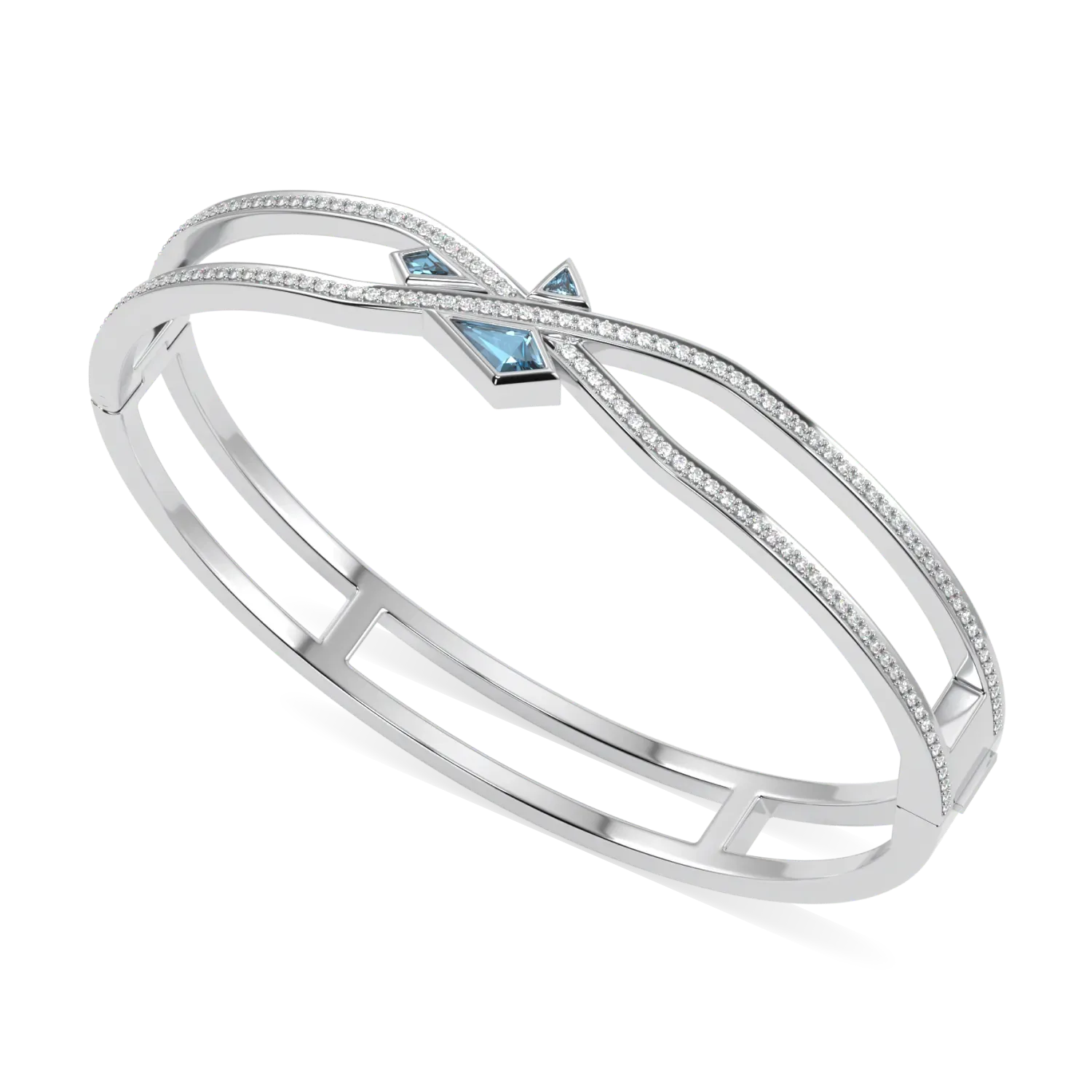 Blacklock Neo collection Diamond bangle in 18ct White Gold