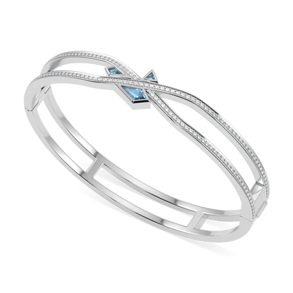 Blacklock Neo collection Diamond bangle in 18ct White Gold