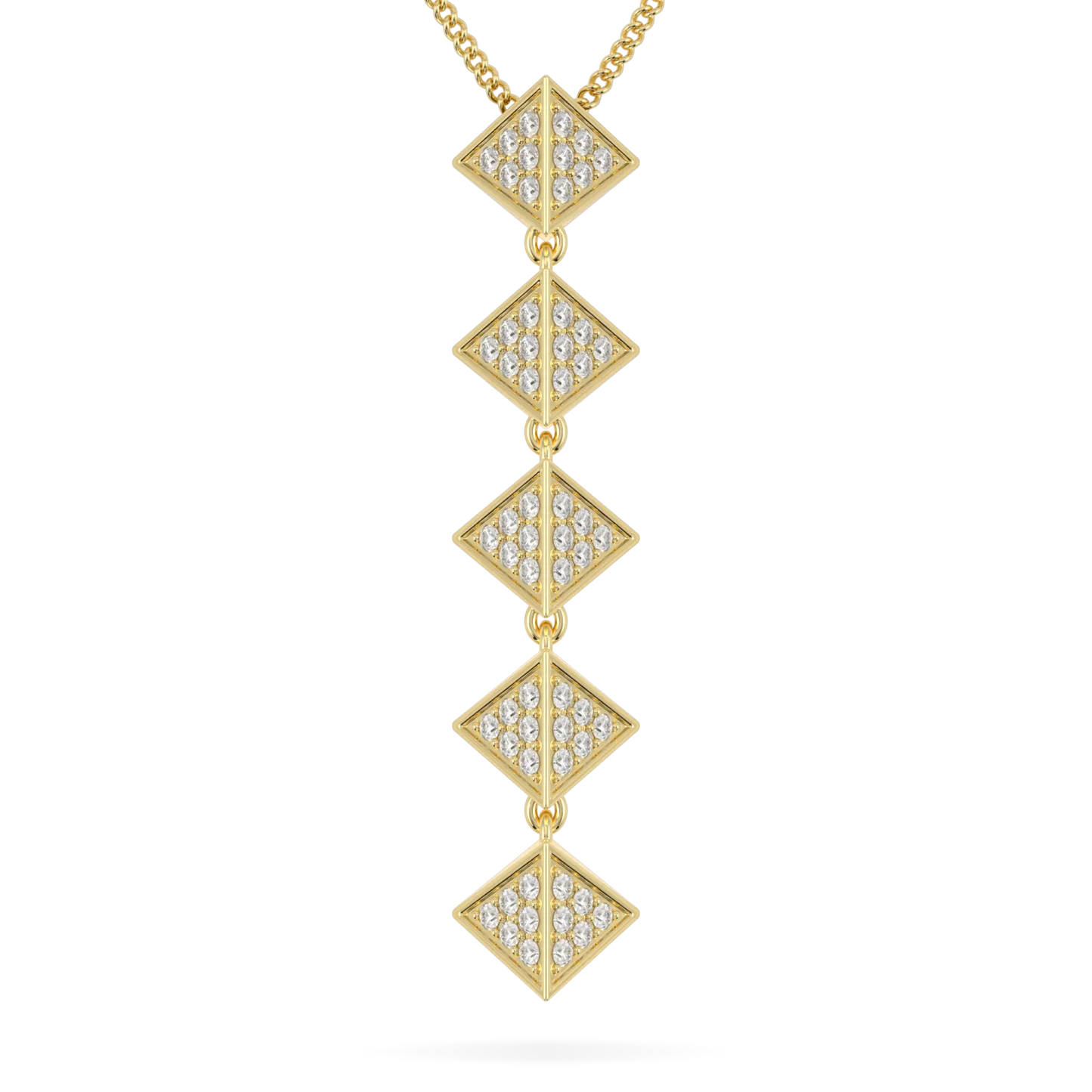 18ct Yellow Gold Diamond pendant from Blacklock's Origami collection