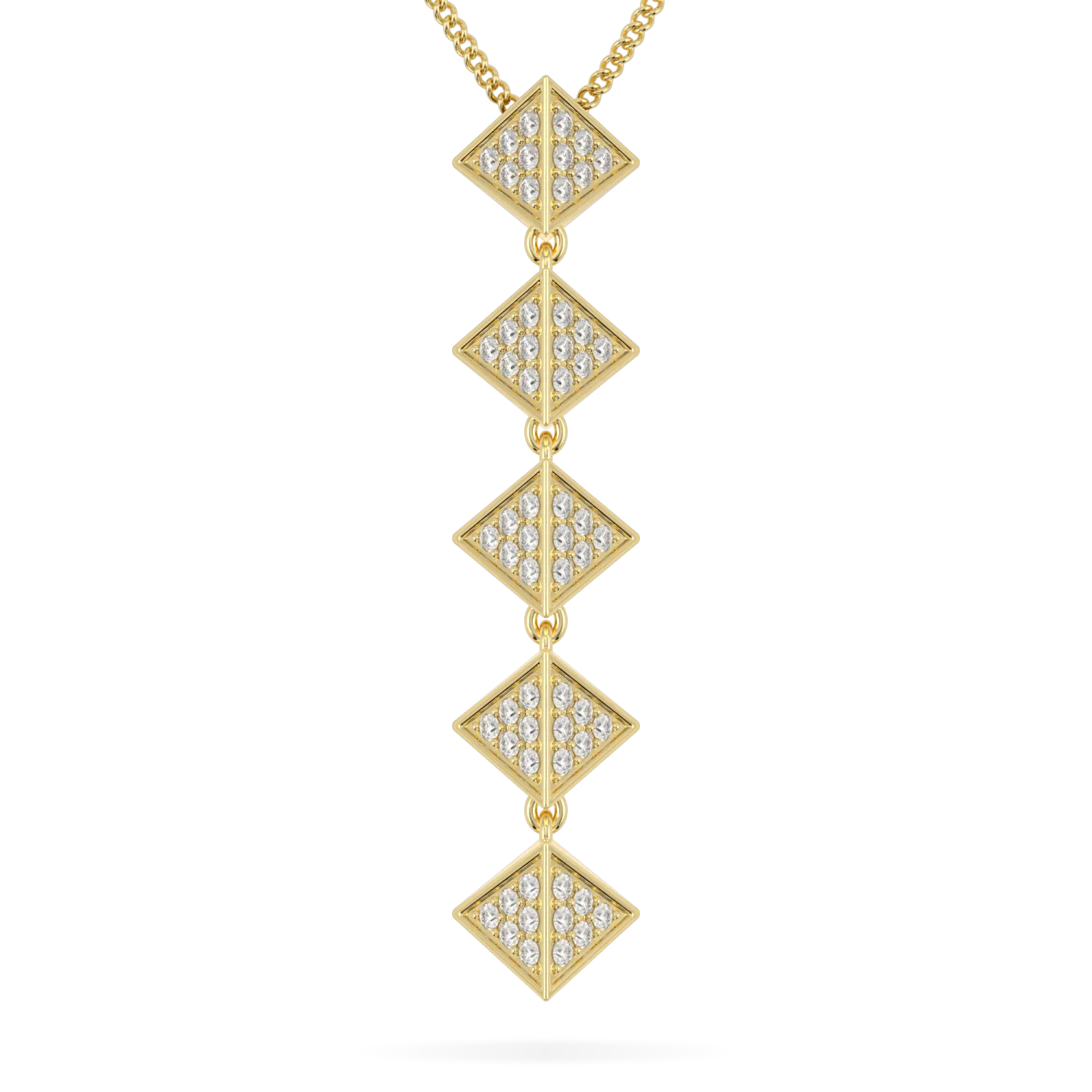 18ct Yellow Gold Diamond pendant from Blacklock's Origami collection
