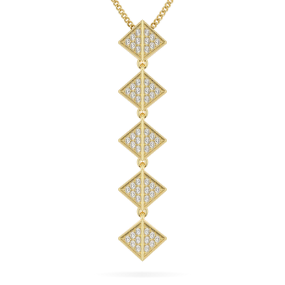 18ct Yellow Gold Diamond pendant from Blacklock's Origami collection