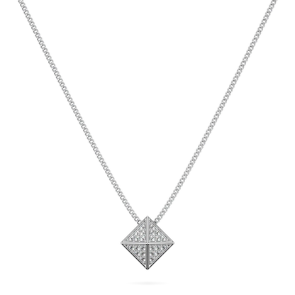 Blacklock Origami diamond pendant in 18ct White Gold — front on view